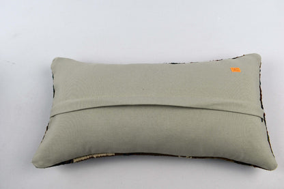 10x20 Kilim Lumbar Pillow Cover Vintage Ethnic Oushak Kilim Pillow Cover 4853