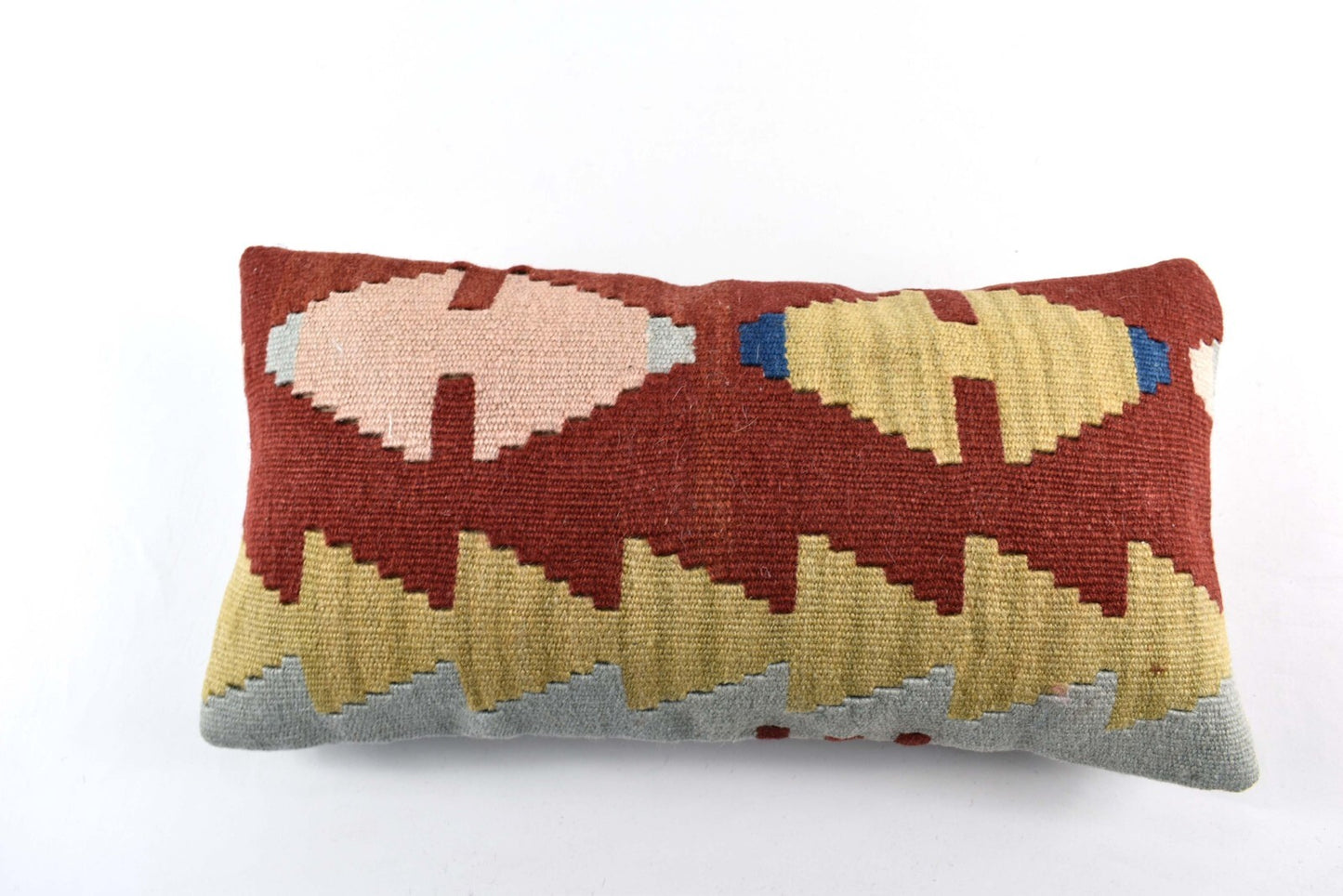 Turkish Cushion Cover 8"x16" Handmade Vintage Boho Ethnic Throw Pillow Case 4454