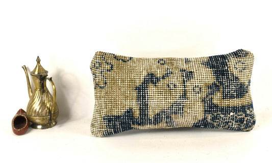 Kilim Pillow Cover 8x16 in Vintage Home Decorative Ethnic Lumbar Case A2291