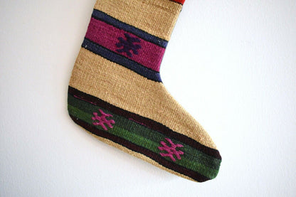 Rug Christmas Socks, Christmas Decoration, Kilim Christmas Stocking, S82