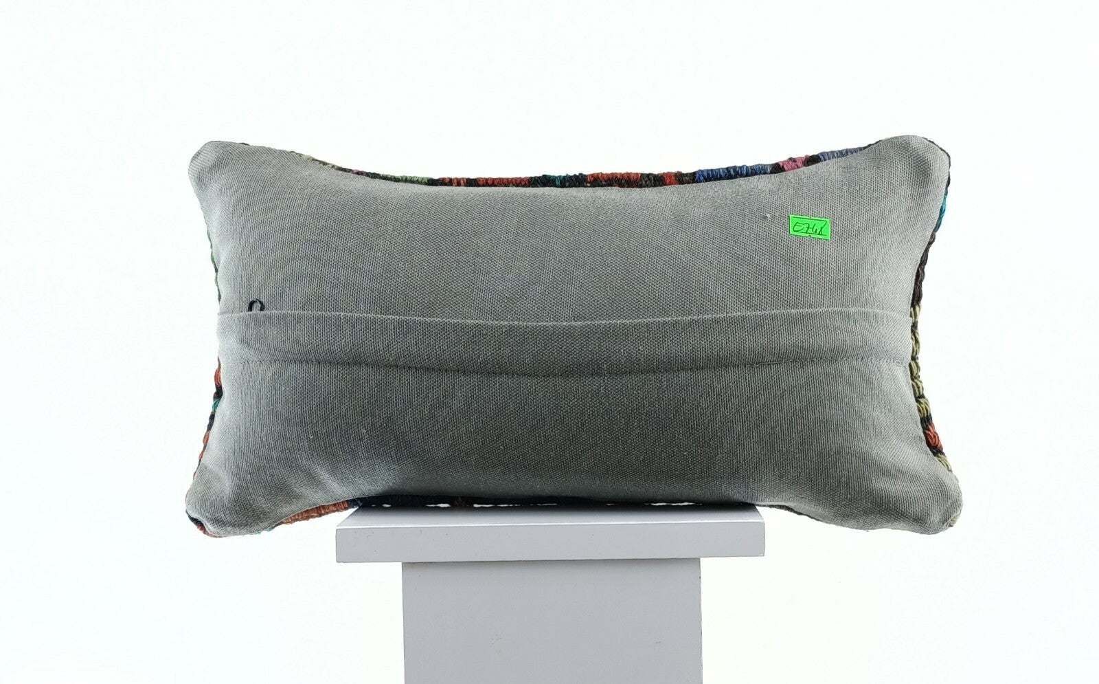 Oushak Pillow Cover 8x16 Handmade Turkish Oriental Kilim Decorative Lumbar E748