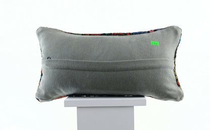 Oushak Pillow Cover 8x16 Handmade Turkish Oriental Kilim Decorative Lumbar E748