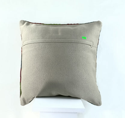 18"x18" Kilim Pillow Cover  Handmade Turkish Vintage Cushion Tribal Lumbar 2356
