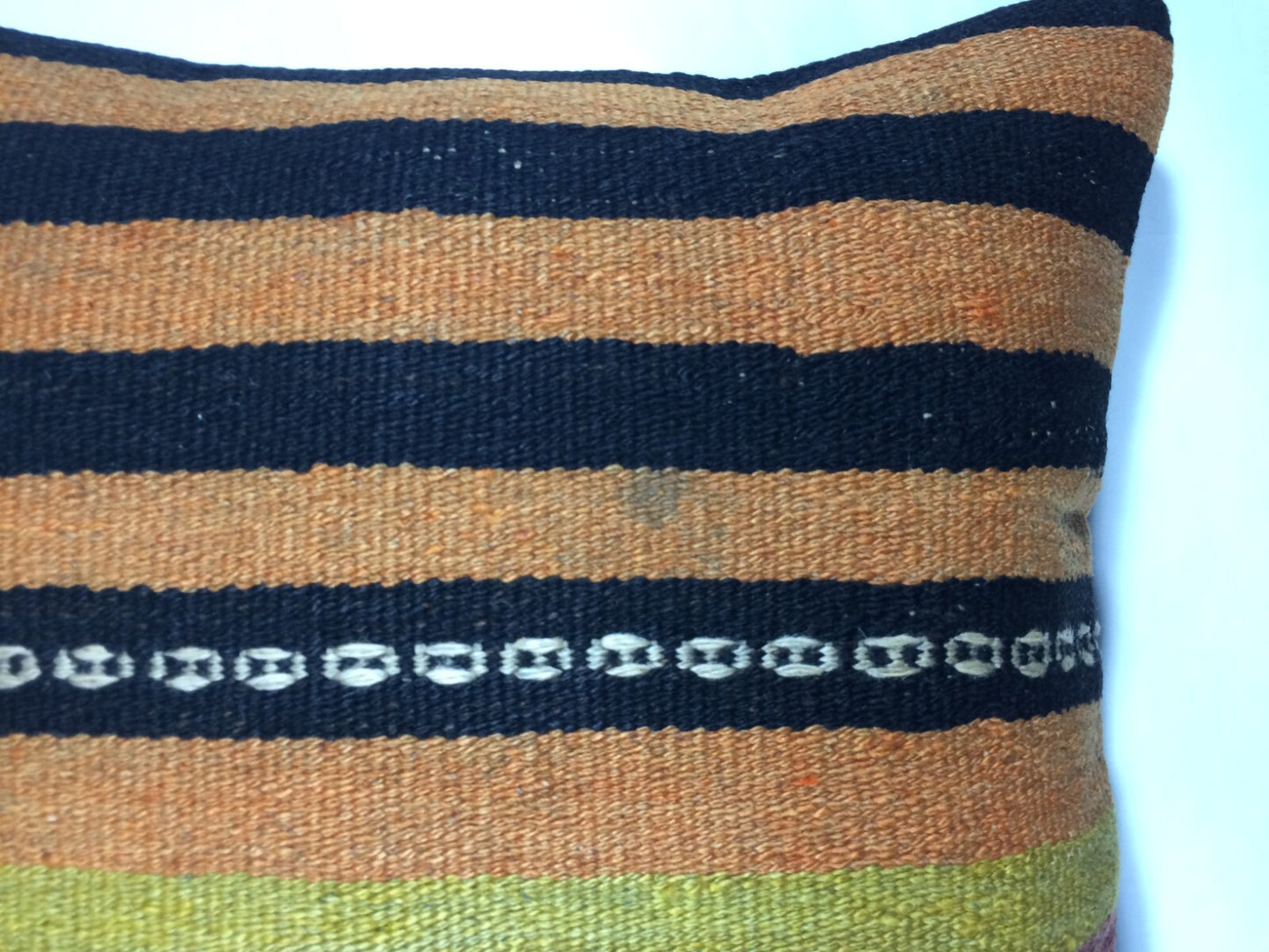 18"x18" Kilim Pillow Cover  Handmade Turkish Vintage Cushion Tribal Lumbar 740