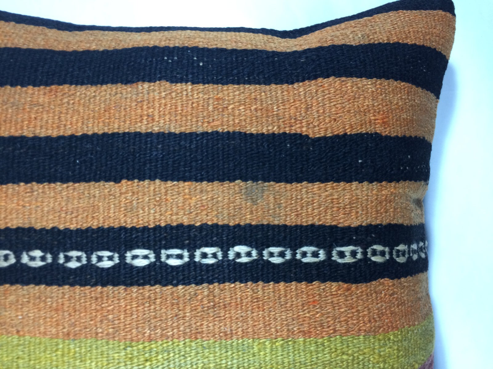 18"x18" Kilim Pillow Cover  Handmade Turkish Vintage Cushion Tribal Lumbar 740