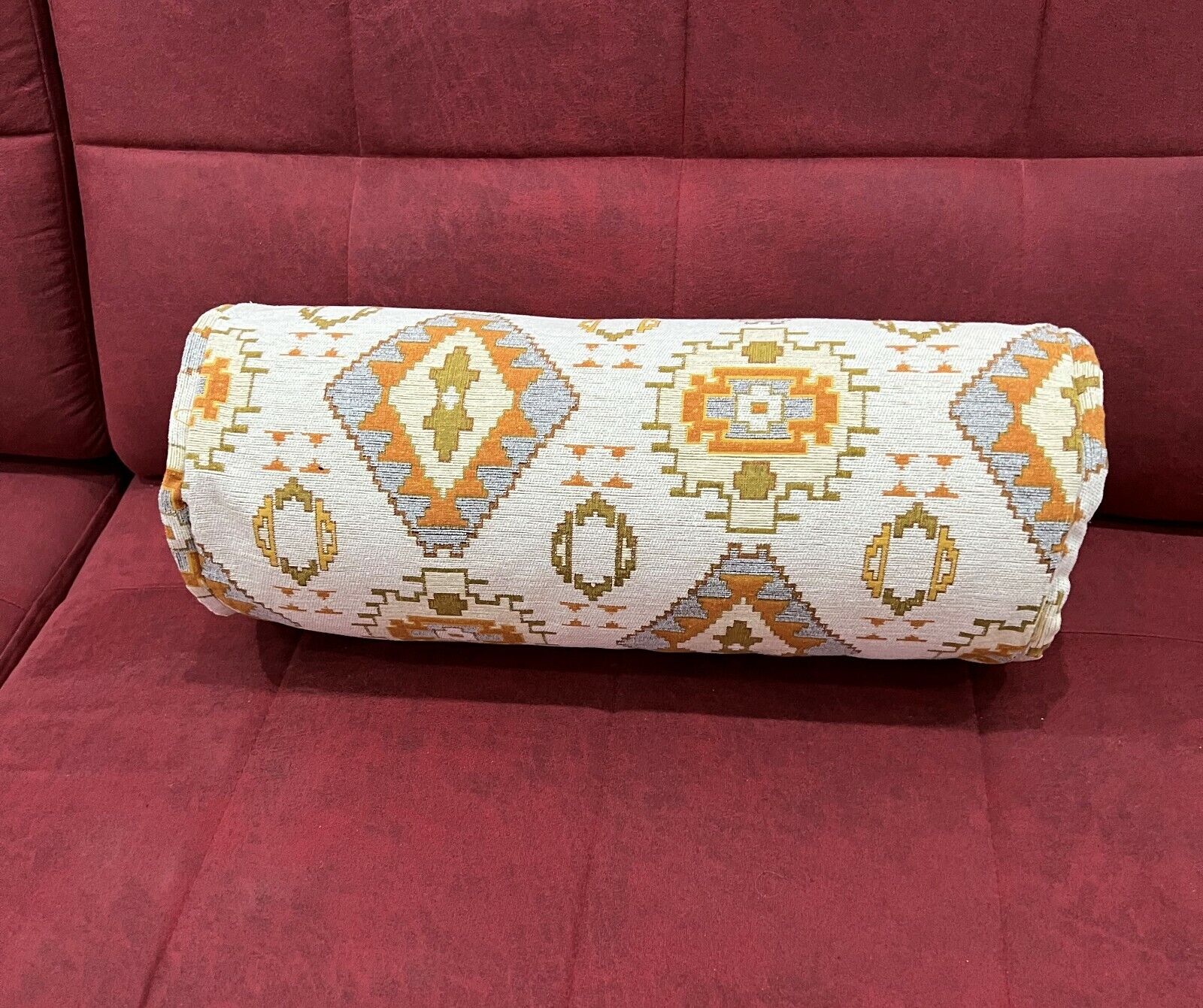 Bolster Pillow Cover Woven Soft Fabric Pattern Ethnic Tribal Oriental Bolster