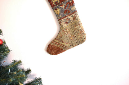 Kilim Christmas Stocking Rug Christmas Socks Christmas Decoration Xmas Gift S300