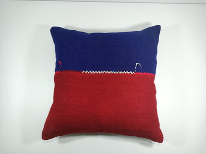 24x24 Kilim Pillow Cover Large Vintage Oushak Rug Ethnic Sofa Cushion E83