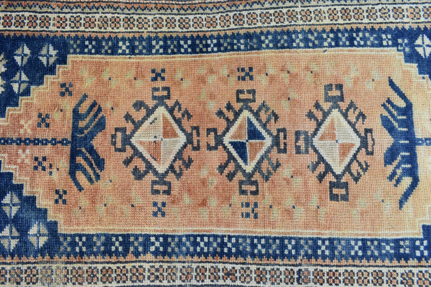 Turkish Runner 3.5x1.8 ft Mini Anatolian Rug Vintage Runner Turkish Runner Y114