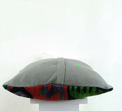 14x14 Kilim Cushion Cover Turkish Ottoman Boho Rustic Throw Pillow Case  A1272