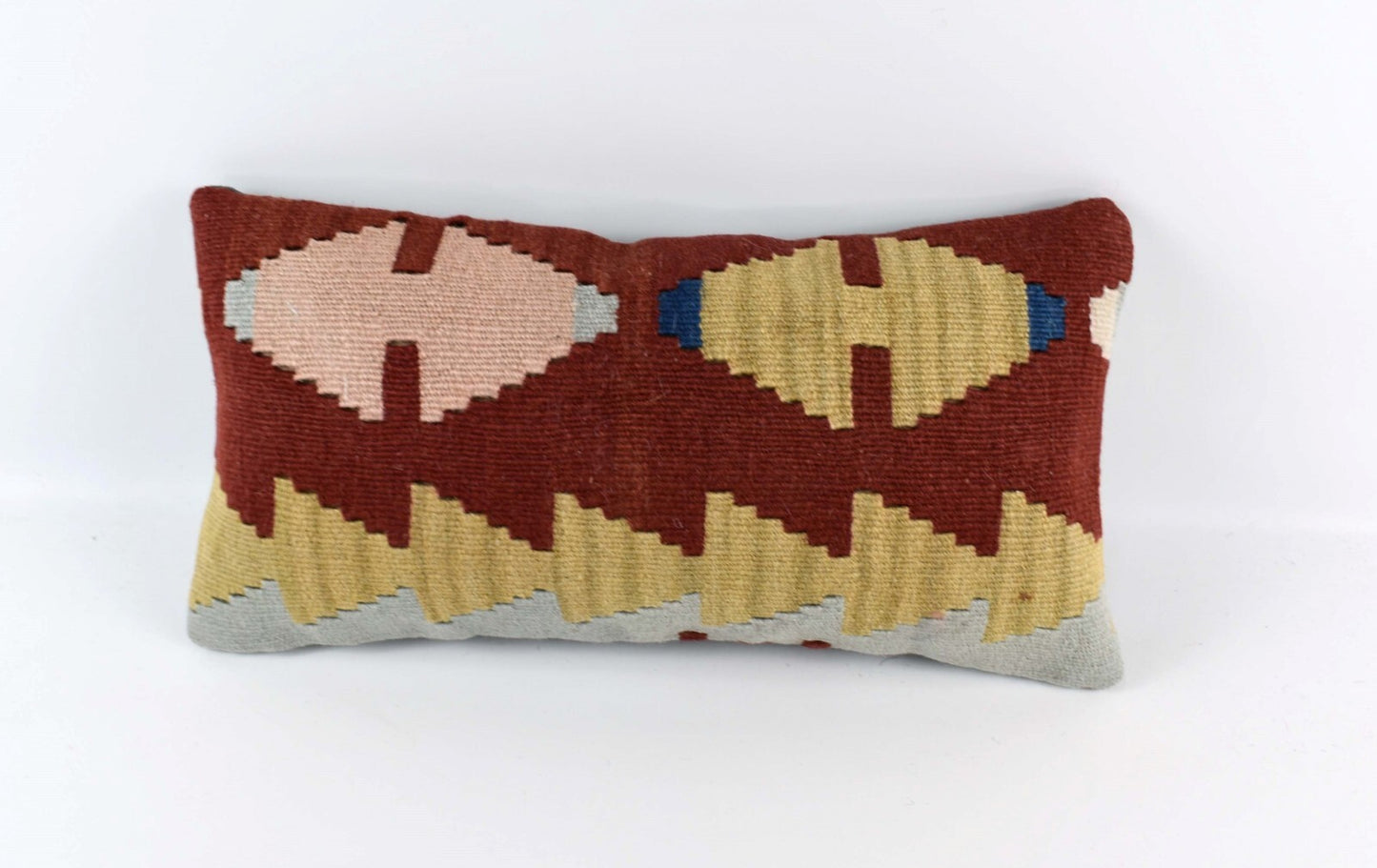 Turkish Cushion Cover 8"x16" Handmade Vintage Boho Ethnic Throw Pillow Case 4454