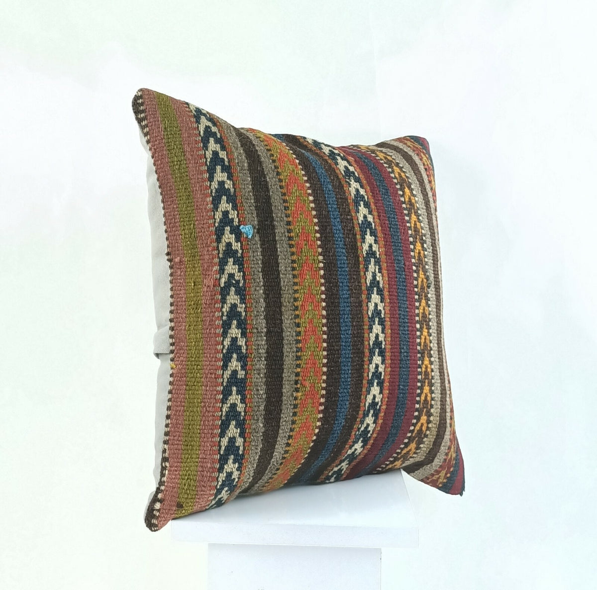 Kilim Cushion Case 16x16 Traditional Handmade Oushak Throw Pillow Cover A850