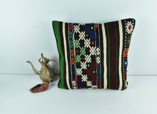 Kilim Pillow Cover 14x14 Vintage Home Decorative Sofa Couch Cushion A1750