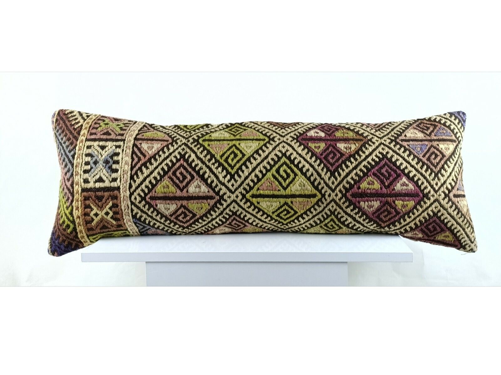 Kilim Pillow Cover 12x36 Home Decorative Handmade Ottoman Long Lumbar  A1537