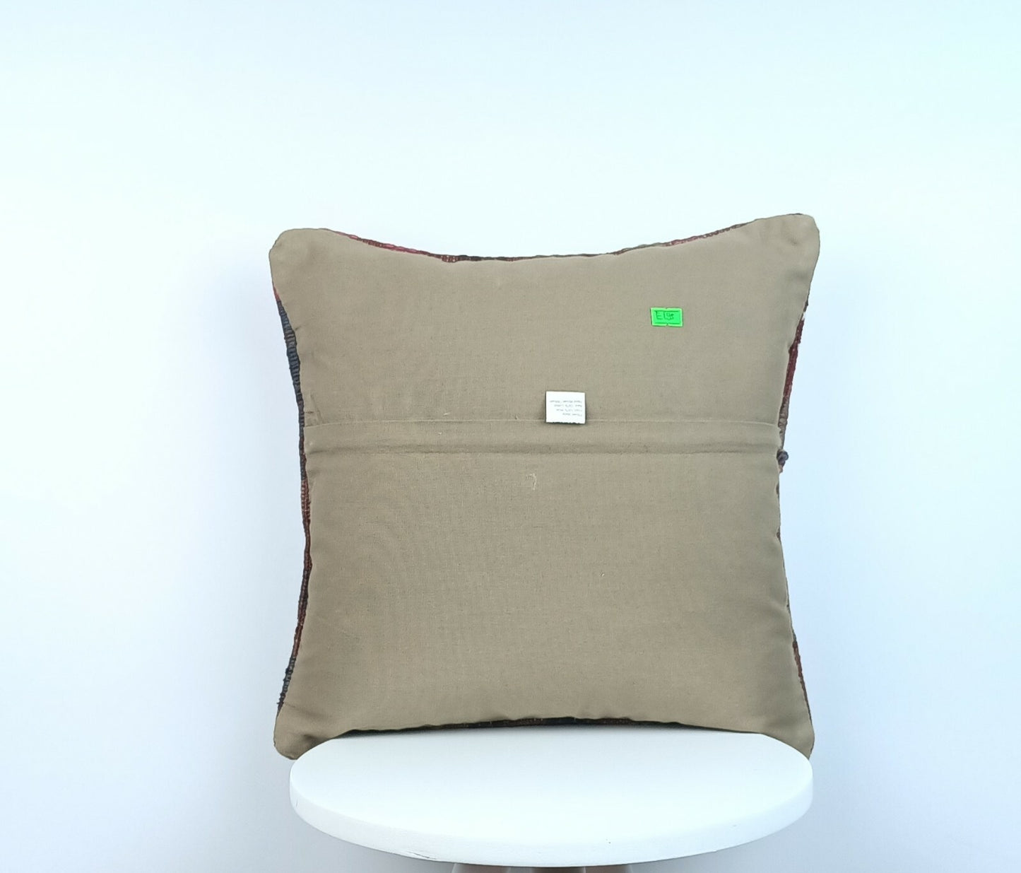 Kilim Pillow Cover 16"x16" Home Decorative Boho Rustic Rug Lumbar Cushion E195