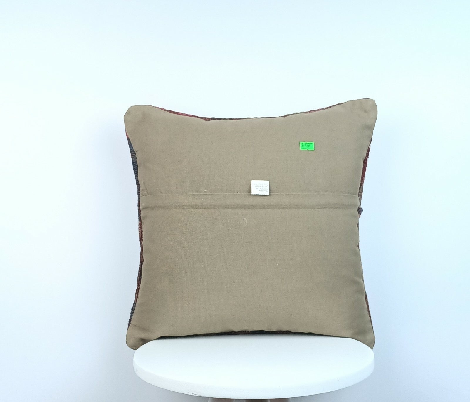 Kilim Pillow Cover 16"x16" Home Decorative Boho Rustic Rug Lumbar Cushion E195