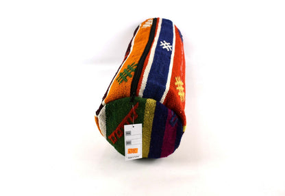 Kilim Bolster Pillow Cover 8x20 in Tribal Vintage Turkish Carpet Bolster Cushion