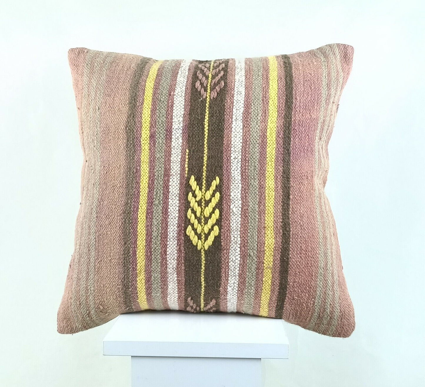 Kilim Pillow Cover 16x16 Oriental Traditional Handmade Bohemian Cushion A1139