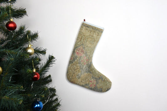 Kilim Christmas Stocking Vintage Rug Stocking Ethnic Decorative Xmas Socks S1004