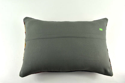 Kilim Pillow Cover 16x24 Tribal Vintage Turkish Carpet Lumbar Pillow Cover 3908