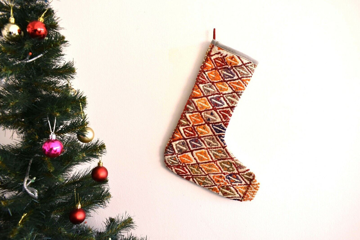 Vintage Kilim Stocking Christmas Stocking Ethnic Christmas Stocking S335