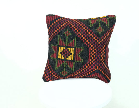 16x16 Ethnic Vintage Turkish Rug Pillow Cover Home Decorative Boho Cushion 1610