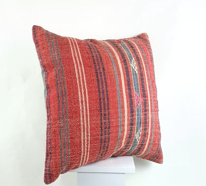 20x20 Kilim Pillow Cover Handmade Vintage Oushak Kilim Cushion Cover 2532