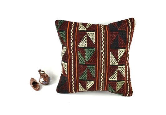 16x16 Kilim Pillow Cover Home Decorative Handmade Vintage Cushion Cover A2538