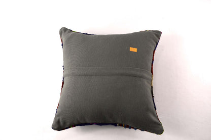 14"x14" Kilim Pillow Cover Handmade Turkish Tribal Ethnic Boho Rug Cushion 4254