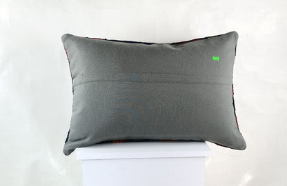 Kilim Pillow Cover 16x24 Tribal Vintage Turkish Carpet Lumbar Pillow Cover 1772