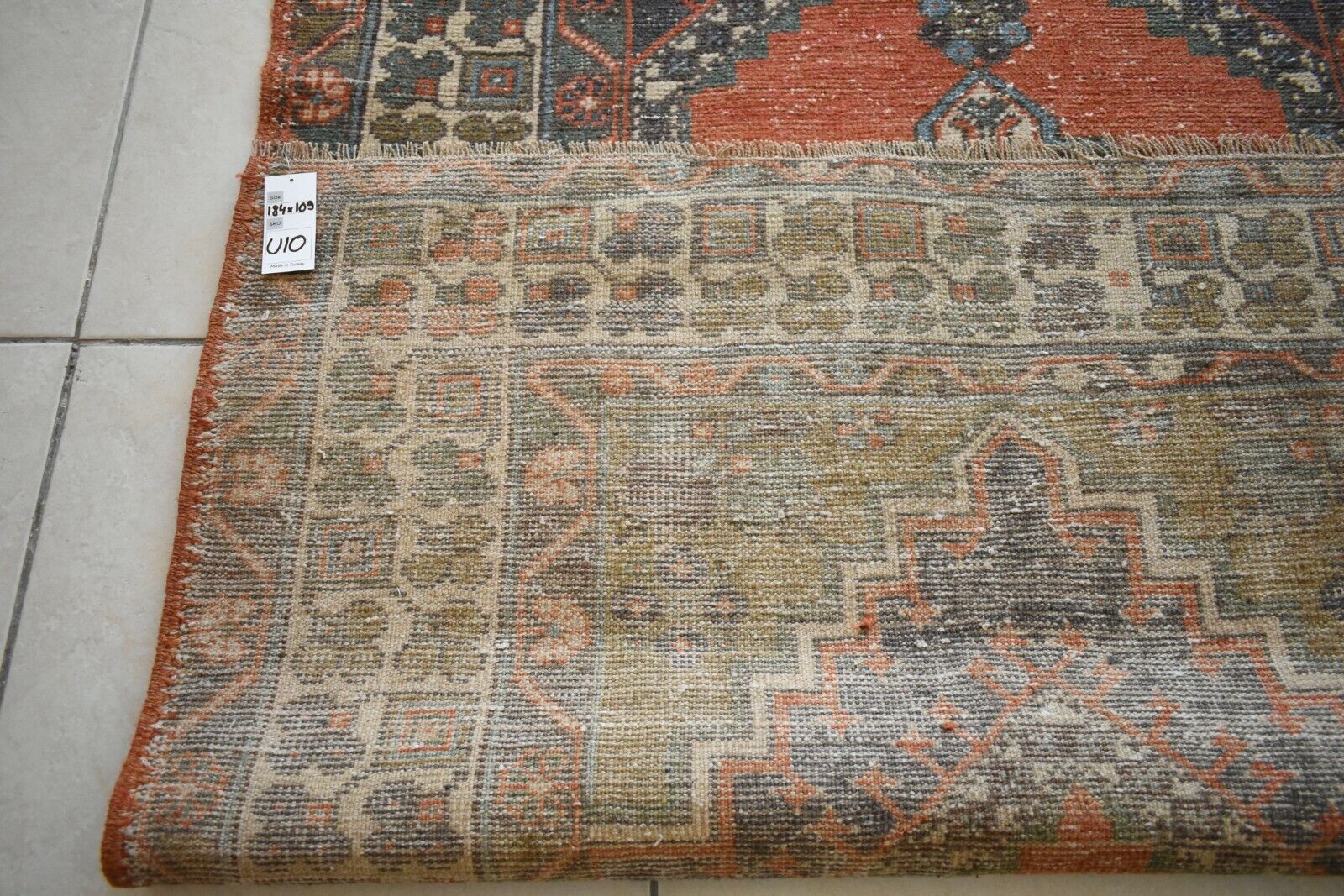 Faded Oushak Rug 6x3.5 ft Anatolian Rug Turkish Carpet Boho Floor Rug U10