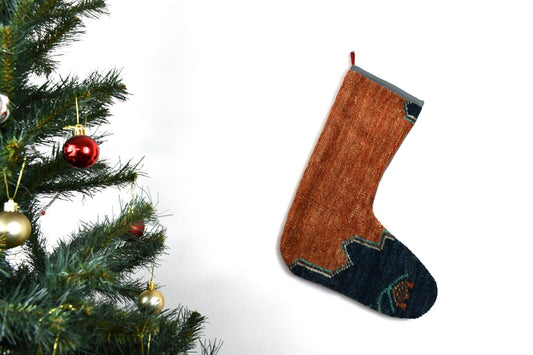 Kilim Christmas Stocking Vintage Rug Stocking Ethnic Decorative Xmas Socks S620