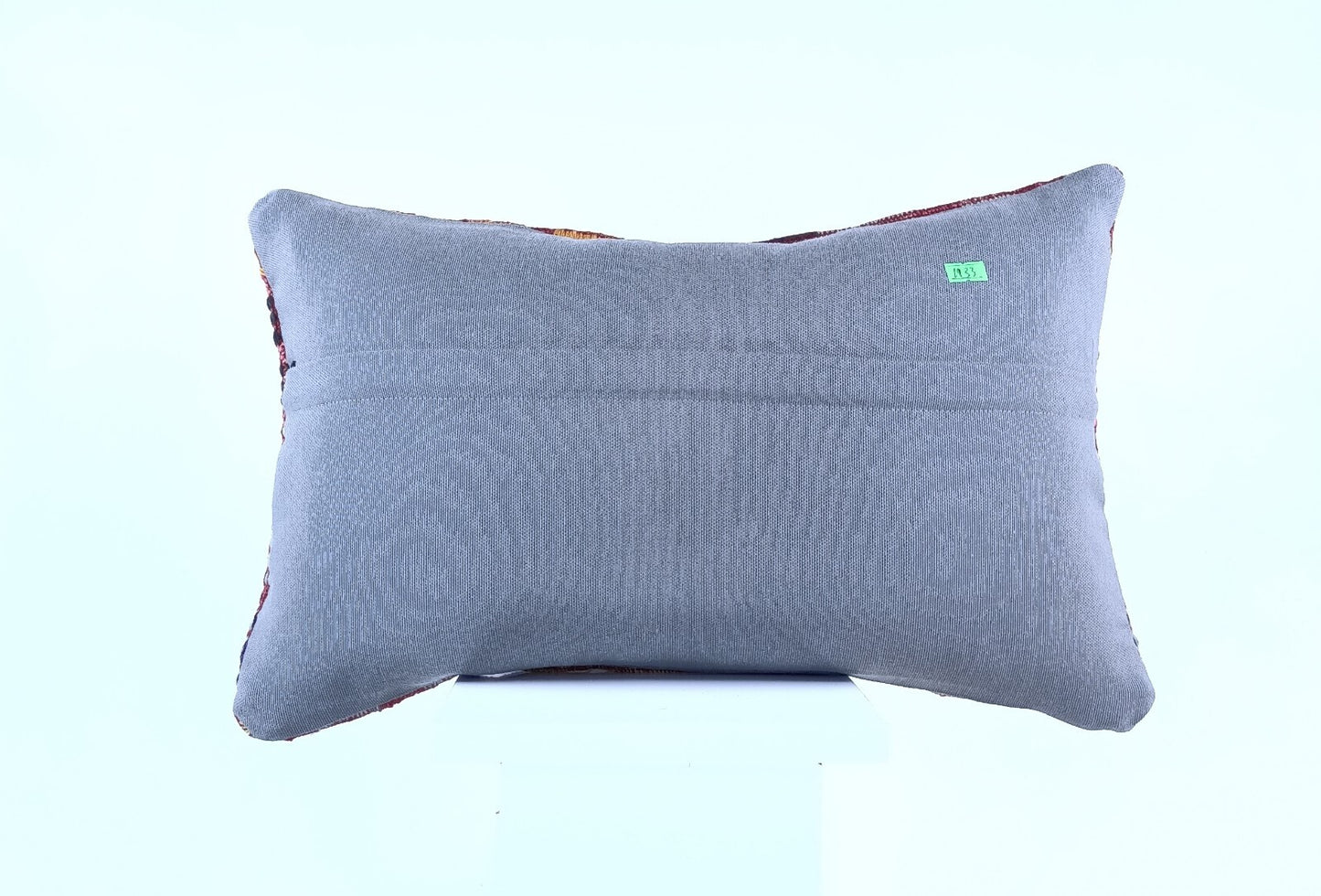 Kilim Pillow Cover 12x20 Handmade Turkish Rug Boho Ethnic Lumbar Cushion 1933