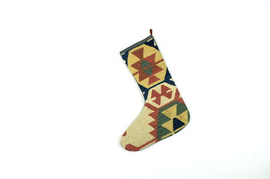 Kilim Christmas Stocking Vintage Rug Stocking Ethnic Decorative Xmas Socks S842