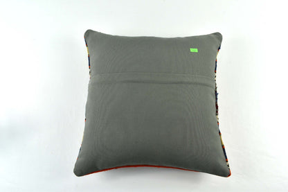 18"x18" Kilim Pillow Cover  Handmade Turkish Vintage Cushion Tribal Lumbar 3400