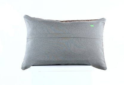 Kilim Pillow Cover 16x24 Tribal Vintage Turkish Carpet Lumbar Pillow Cover 1961