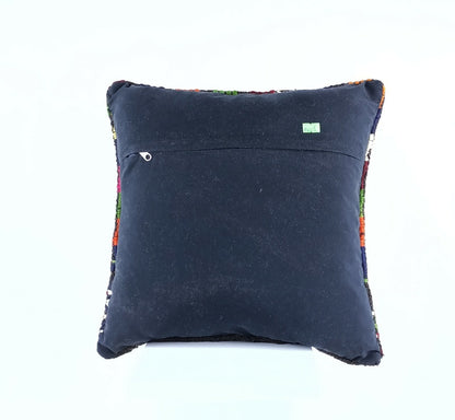 Turkish Handmade Kilim Pillow Cover 16x16 Home Decorative Wool Throw Lumbar A618