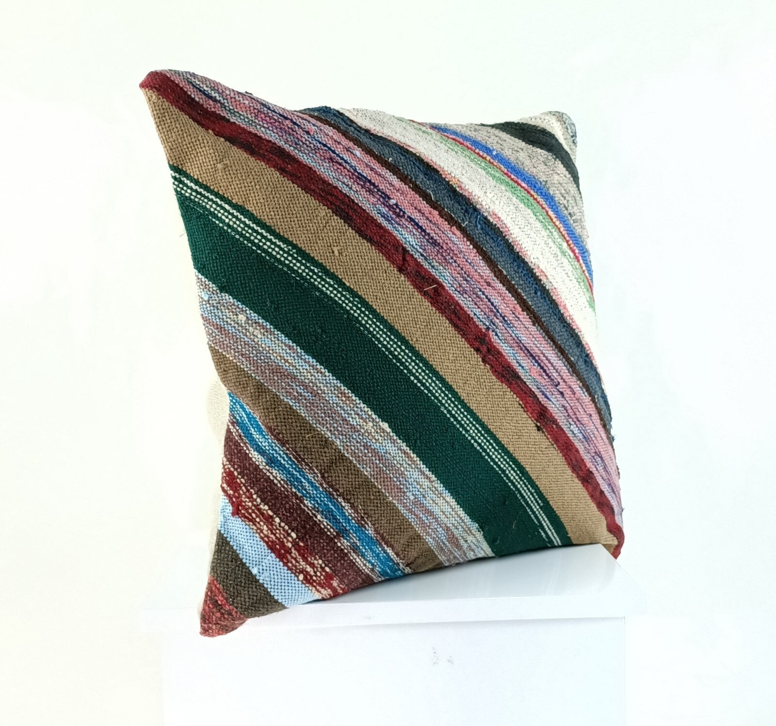 20x20 Kilim Pillow Cover Handmade Vintage Oushak Kilim Cushion Cover 2373