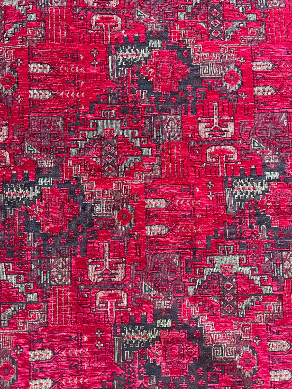 Kilim Pattern Upholstery Fabric Oriental Ethnic Design Decorative Boho Tapestry