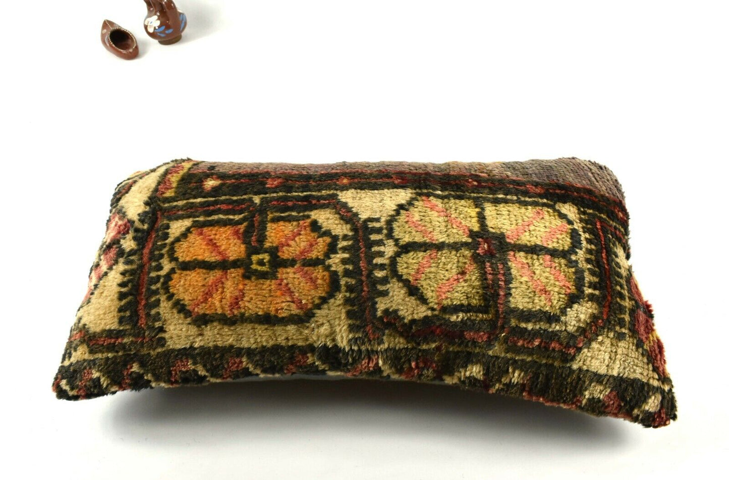 Kilim Lumbar Pillow Cover 10x20 Decorative Handmade Sofa Couch Cushion A2750