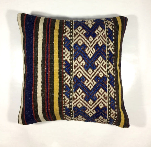 16x16 Ethnic Vintage Turkish Rug Pillow Cover Home Decorative Boho Cushion 576