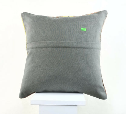 Kilim Pillow Cover 16x16 Oriental Traditional Handmade Bohemian Cushion A1172