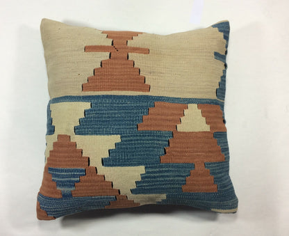 18"x18" Kilim Pillow Cover  Handmade Turkish Vintage Cushion Tribal Lumbar A37