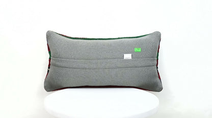 8x16 Handmade Turkish Kilim Pillow Cover Ethnic Tribal Kilim Lumbar Cushion E359