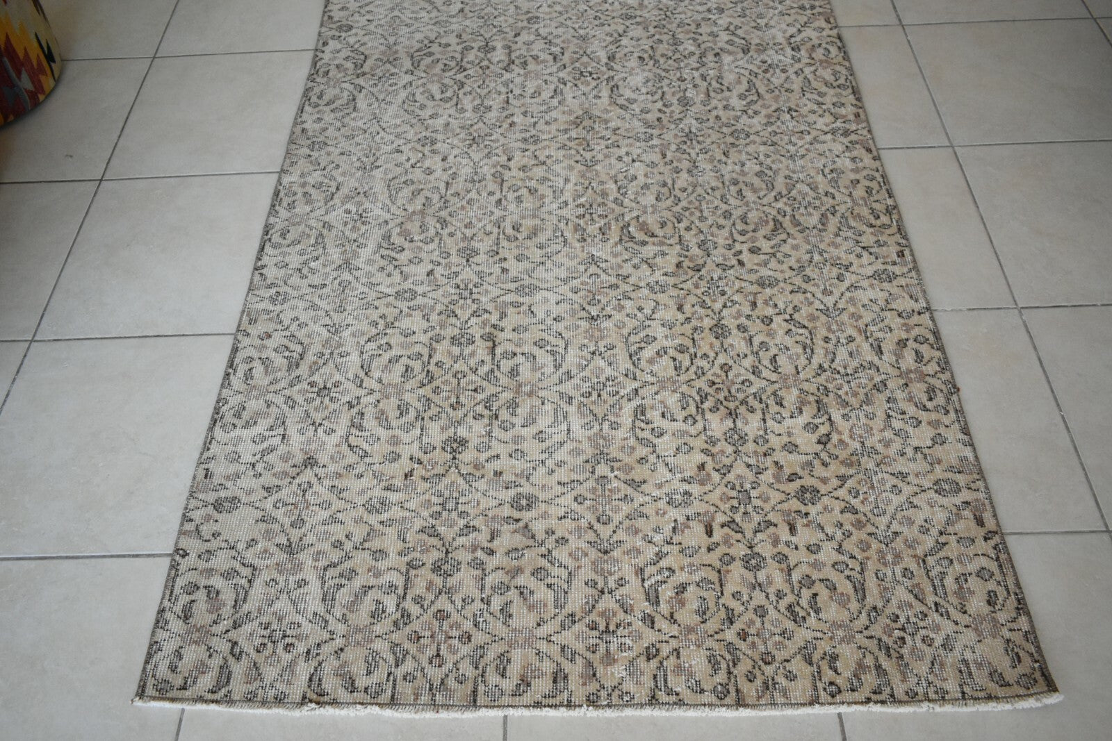 Faded Oushak Rug 5.8x3.8 ft Anatolian Rug Turkish Carpet Boho Floor Rug U06