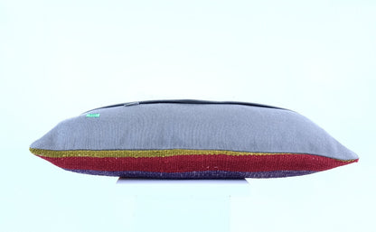 10x20 Kilim Lumbar Pillow Cover Vintage Ethnic Oushak Kilim Pillow Cover 1888