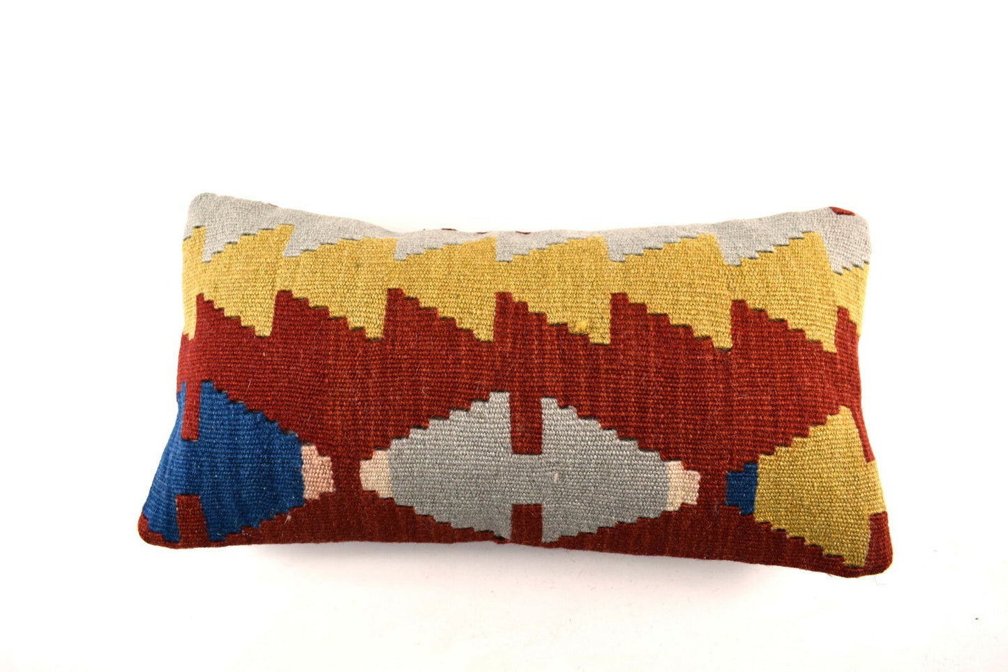 8x16 Kilim Pillow Cover Vintage Tribal Oushak Kilim Ethnic Lumbar Cover A2986