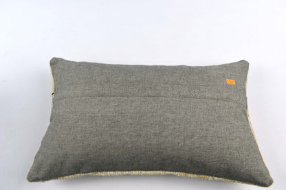 Kilim Pillow Cover 12x20 Handmade Turkish Rug Boho Ethnic Lumbar Cushion 4902