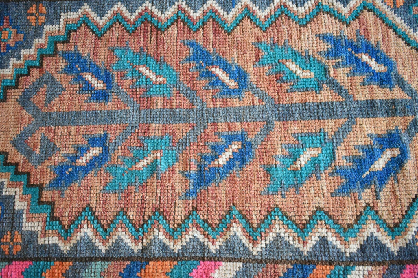 Turkish Runner 3.3x1.8 ft Runner Vintage Oushak Runner Small Faded Runner Y15