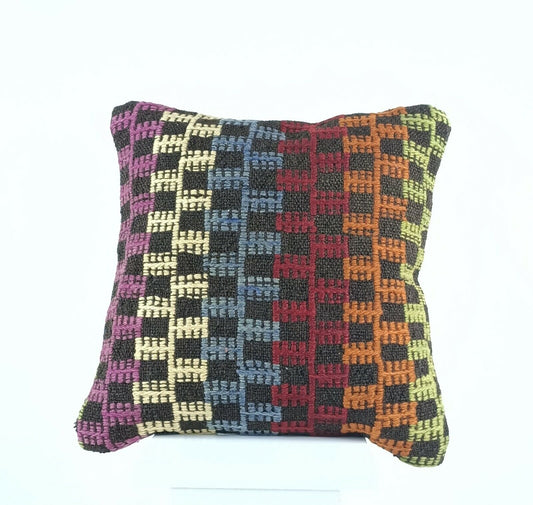 Kilim Pillow Cover 16x16 in Handmade Turkish Sofa Couch Wool Boho Cushion  A478